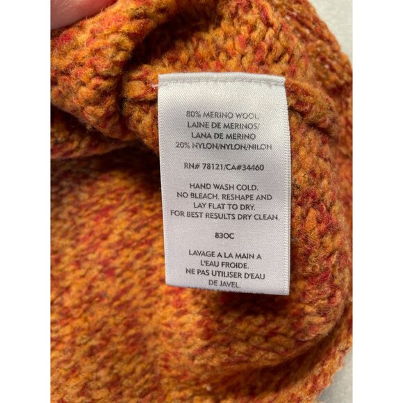 Vintage Eileen Fisher Womens Orange Wool Ribbed Knit Sweater Medium Academia Y2K - Picture 7 of 10